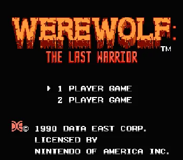 Werewolf - The Last Warrior (Europe) screen shot title